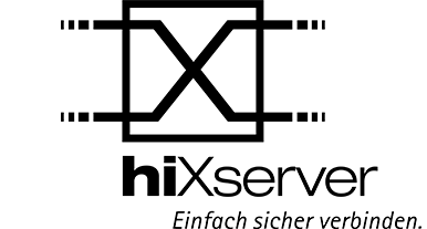 hiX Logo mit Claim